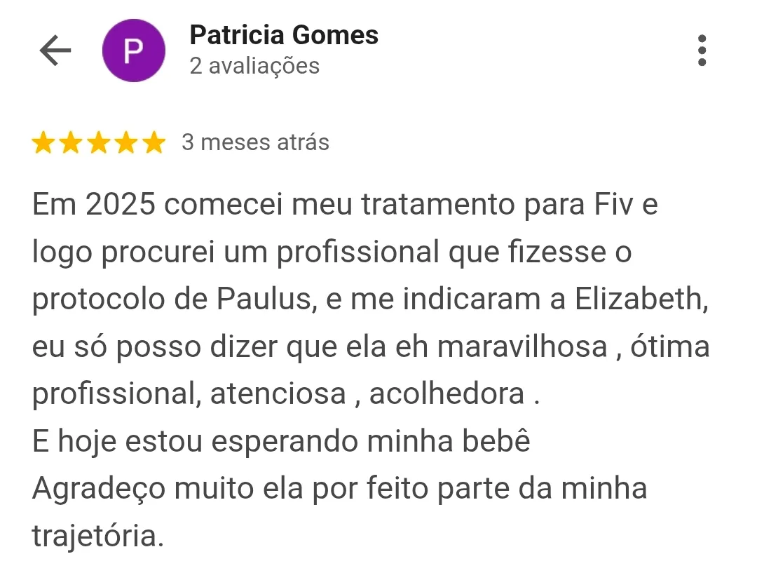 Avaliação de cliente no Google