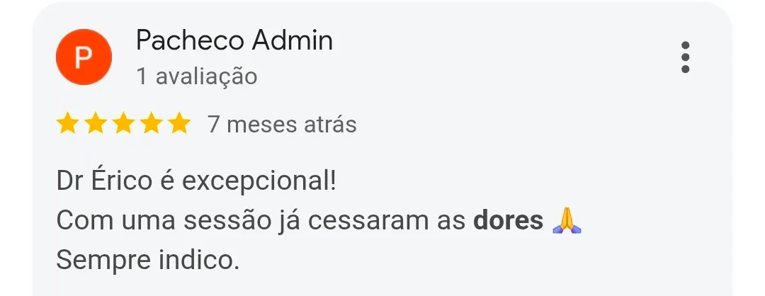 Avaliação de cliente no Google