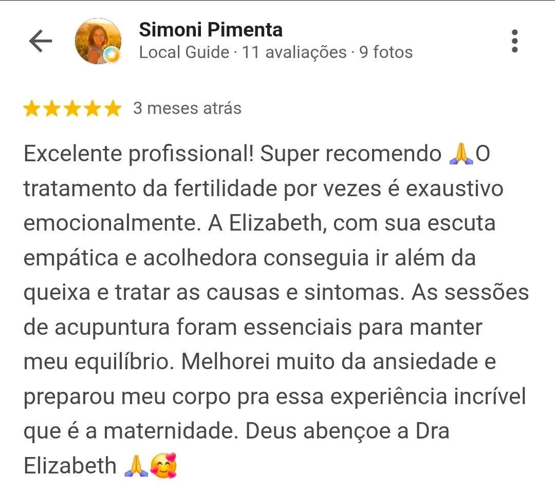 Avaliação de cliente no Google