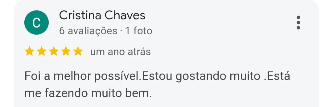 Avaliação de cliente no Google
