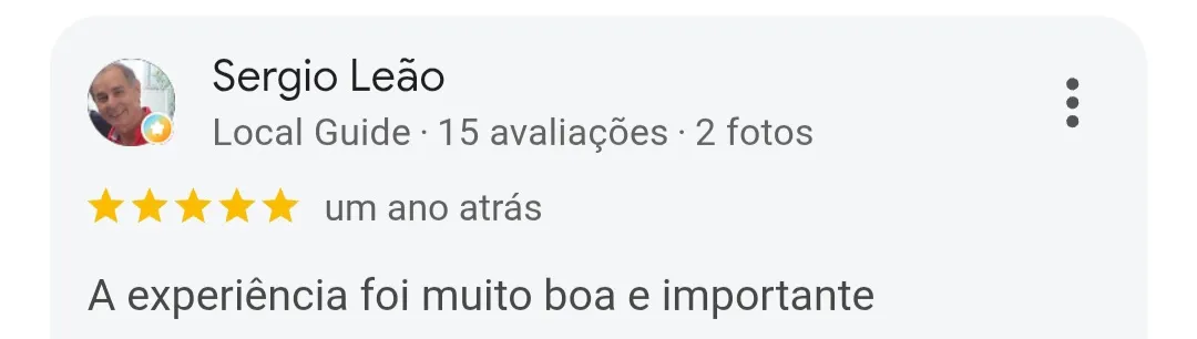 Avaliação de cliente no Google