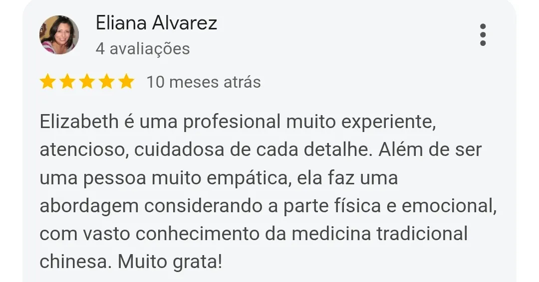 Avaliação de cliente no Google