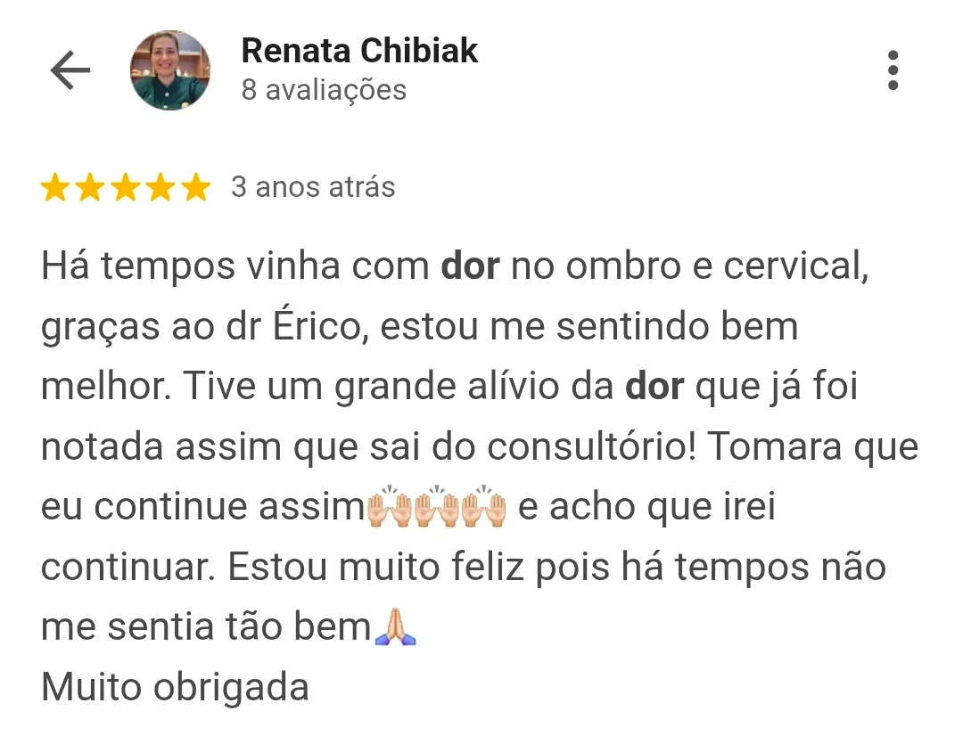 Avaliação de cliente no Google